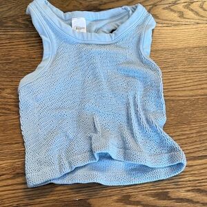 Suzette Blue Ribbed Tank Top Size M/L